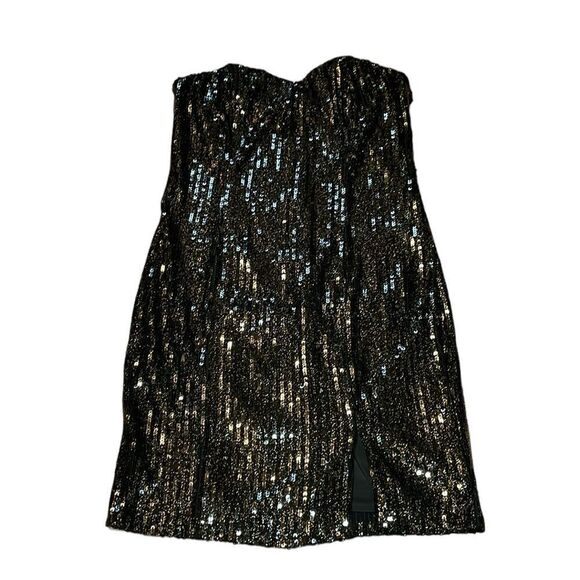 Eras Tour Charlotte Russe Black Sequin Strapless Dress, Reputation, Large - Picture 1 of 6